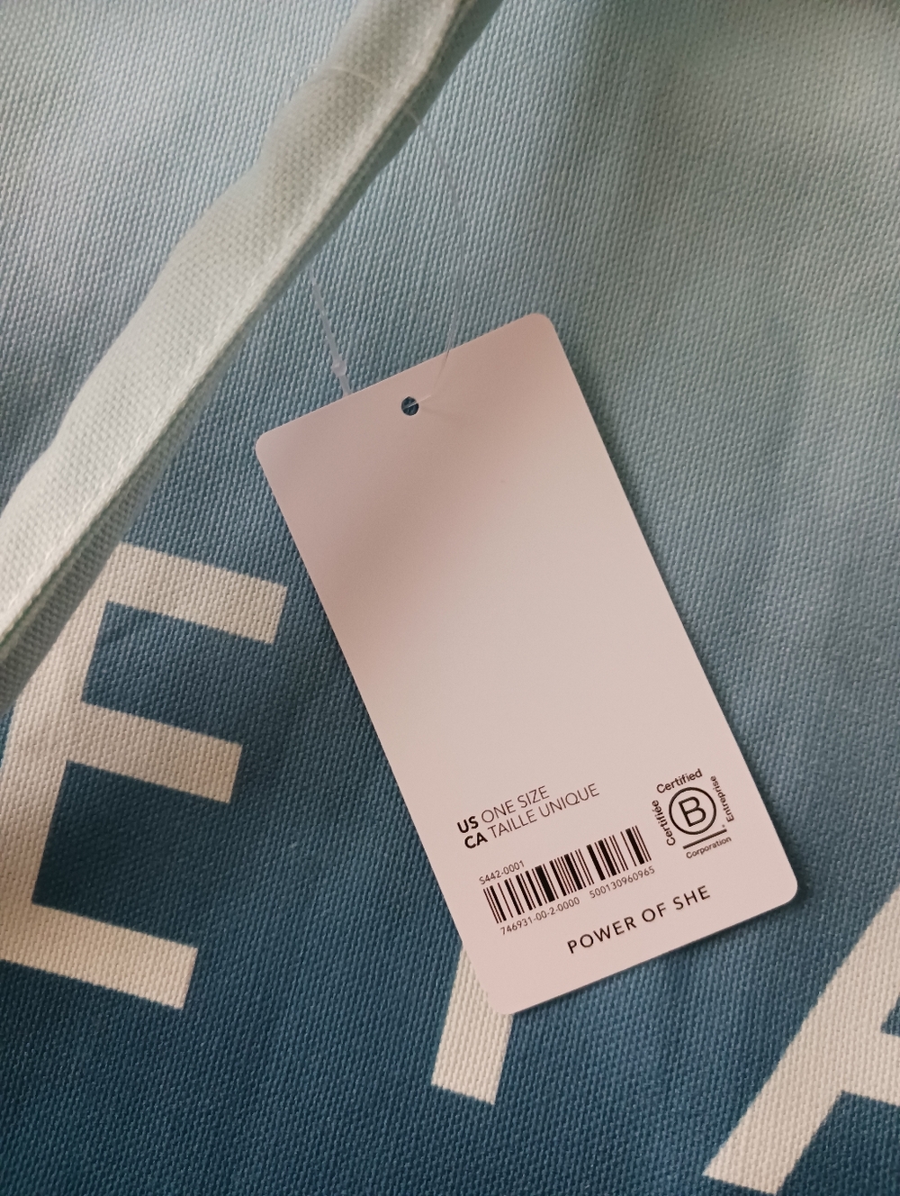 Athleta Blue Ombre Canvas Tote Bag NWT - Picture 9 of 10